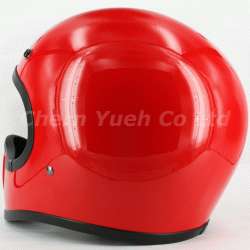   Red Full Face Helmet Motorcycle ATV Off Road Motocross Vintage Style