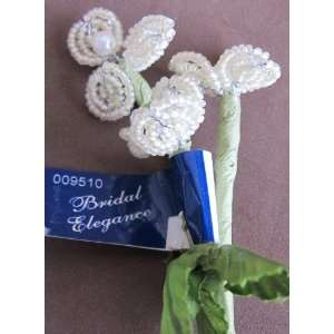  Bridal Elegance Craft FAUX SEED PEARL FLOWERS w Faux Pearl 