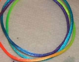 This is for 1 yard of 2mm satin cording rattail in rainbow colors. You 