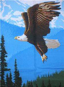 New Horse Eagle Crane Mountain Lion Tree Fabric Panel  