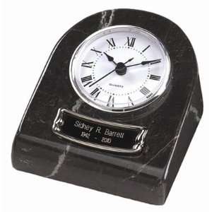  Black Marble Clock Cremation Keepsake 