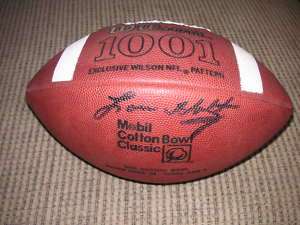 SIGNED LOU HOLTZ 1993 ND COTTON BOWL OFFICIAL FOOTBALL  