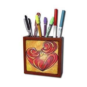 Taiche Acrylic Art Love   We Two Are One   Tile Pen Holders 5 inch 