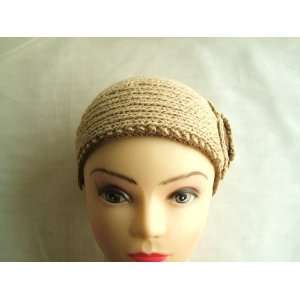  Beige Edge Crochet Headband Beauty