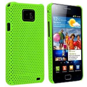  Green Meshed Rear Rubber Coated Case with FREE Anti Glare 