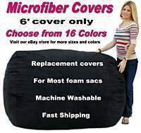 Cover Bean Bag Chair Cozy Sac Love Seat Micro Suede NEW  