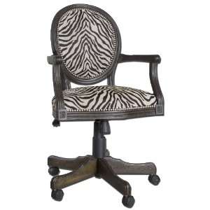  Uttermost 38.5 Yalena, Desk Chair Solid, White Mahogany 