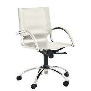    west elm Leather Swivel Desk Chair, White Furniture & Decor