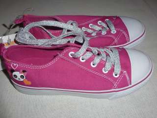 Gymboree PANDA ACADEMY Pink Doodle Bling Heart Bear Shoes Sneakers 