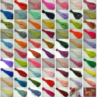 Assorted 1000m Chinese Knot Craft Nylon Satin Cords RATTAIL Thread 2mm 