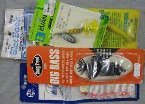 Lot of 5 1980s Fishing Stuff Spinners Crappie jigs Frog  