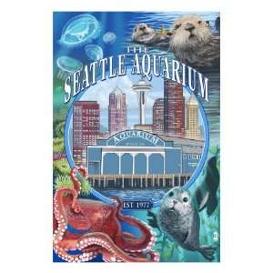  Seattle Aquarium   Seattle, WA Premium Poster Print, 12x16 