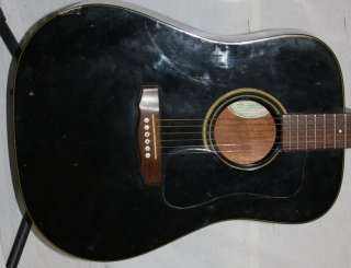 Black 1981 Vintage GUILD D 25 Acoustic Electric Guitar USA Made RH 