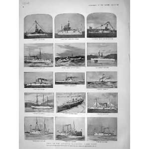  1898 Ships Cuba Indiana Oregon Dupont Castine Long War 