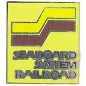  Seaboard Railroad Pin Yellow 1 Arts, Crafts & Sewing