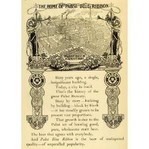 1903 Ad Pabst Blue Ribbon Beer Milwaukee Wisconsin Factory 