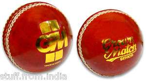 GM Crown Match Cricket Ball, Red, Standard Size  
