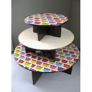 NEW Happy Birthday 3 Tiered Cupcake Display Stand  