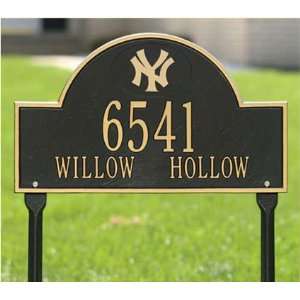  New York Yankees Black and Gold Personalized Address Oval 