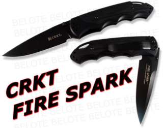 CRKT Fire Spark Black Assisted Folding Knife 1050K NEW  
