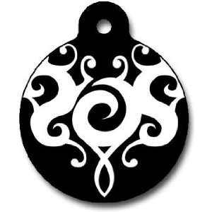 Black and White Tattoo   Custom Pet ID Tag for Cats and Dogs   Dog Tag 