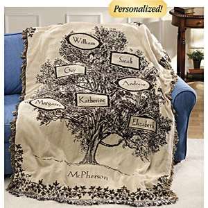  Personalized Family Tree Throw