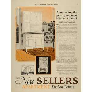   Ad G. I. Sellers Apartment Kitchen Cabinets Orange   Original Print Ad