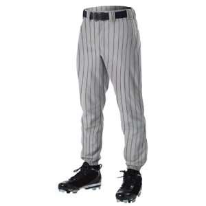 Alleson PROWP Solid Pinstripe Custom Baseball Pants GR/NA   GREY/NAVY 