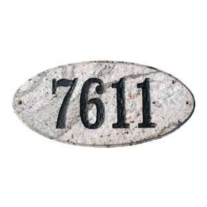  QualArc ROC 4701FC Rockport Oval Granite Address Plaque in 