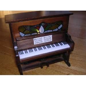   Doll House Furniture ; George Good Wooden with Lighted Stained Glass