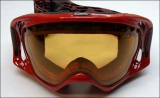 NEW Oakley Crowbar Snow Goggles SEE PICS Bright Red Frame/Persimmon 