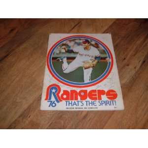   Texas Rangers, 1976 Souvenir Program & Scorecard.