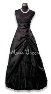   Victorian styled Black Ball Evening Cruise Dress Gown Burlesque dress