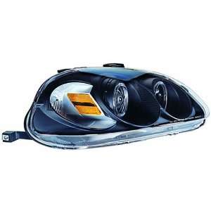 IPCW CWS 729B2 Clear Projector Headlight with Rings and Black Housing 