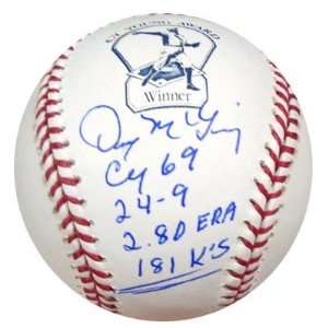  Signed Denny McLain Baseball   CY Young Stat PSA DNA 