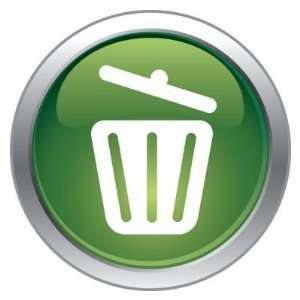  Glossy trash icon symbol Round Sticker 