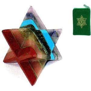  CHAKRA MERKABA CRYSTAL ~ 16 20mm Size ~ 7 Stone Healing Merkaba 