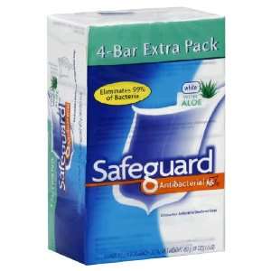 Safeguard Antibacterial Deodorant Soap with S, White,16oz. 4 Count 