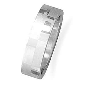  Polished and Brushed Stainless Steel Mens Ring   Size 13 