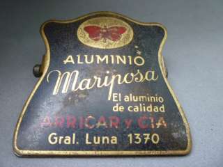 Vintage Paper Clip Advertising  Aluminum Mariposa  Brass  