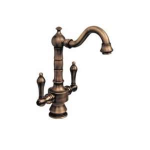 Whitehaus Vinatage III dual handle entertainment/prep faucet with a 