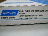 Norton Abrasive 9x11 Metalite Sanding Sheets P60X E Z Flex K224 grit 