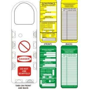  Scaffold Tag Kit  10 Holders, 10 Green Inserts, 10 Yellow 