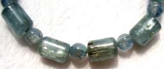 Natural Kyanite Cylindrical And Round Beads Stretch Bracelet 8×11mm 