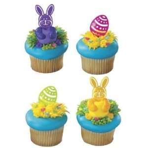  Bunny & Eggs Cupcake Picks