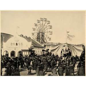  1894 Midwinter Fair CA Firth Wheel Dantes Inferno Print 