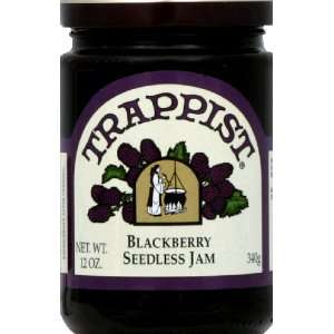 Trappist Preserves Blackberry Seedless Jam 12.0 oz jar (Pack of 3 