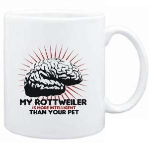  Mug White  MY Rottweiler IS MORE INTELLIGENT THAN YOUR 