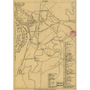  Civil War Map Map of Chickamauga National Military Park 