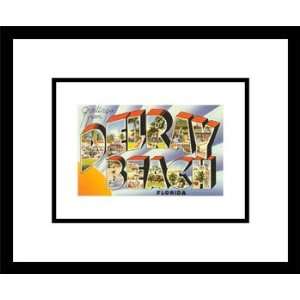  Greetings from Delray Beach, Florida Places Framed Art 